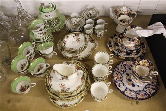 3 part 19thC tea set & others